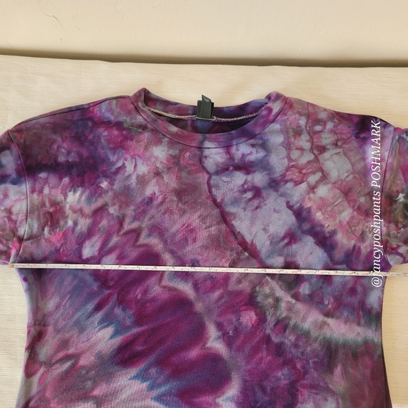 ICE DYE ARTIST one of a kind dress oversized flattering relaxed sweatshi… - Picture 2 of 14